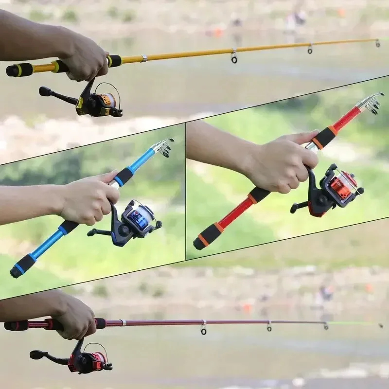Fishing Pole Set Full Kits With Telescopic Fishing Rod And Spinning Reel Baits Hooks Travel Pole Set image 5