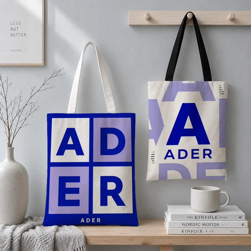 Fashion Luxury Ader Error Storage Bags Show Storage BagsCanvas Double-Sided Print Shoulder Handbag Reusable Eco-Friendly