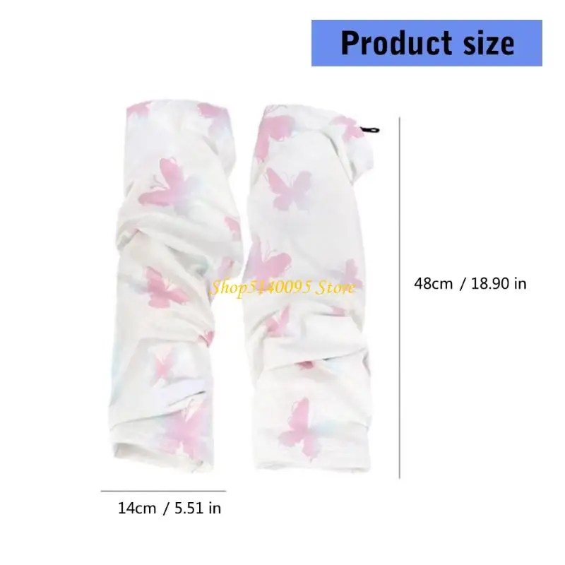 DXAE Women's Butterfly Pattern Cooling Arm Covers For Summer Adventures Lady Outfit