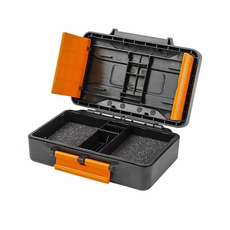 Q6PA Camera Battery and Card Case, ABS Hard Shell Storage Box with Cushioned Interior and Front Tab for Travel Carry and Daily