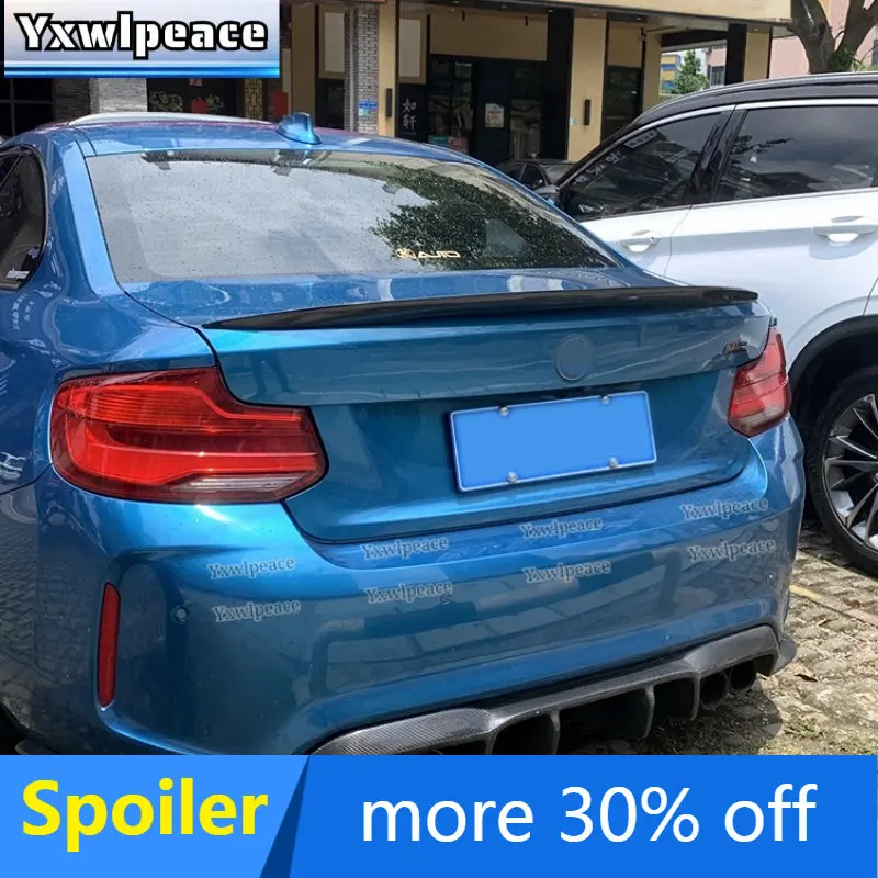 

For BMW 2 Series M2 F87 F22 Rear Spoiler 220i M235i 228i 2015 2016 2017 2018 2019 Real Carbon Fiber Rear Trunk Lip Spoiler Wing