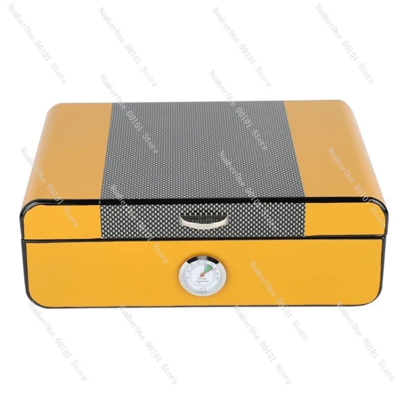 Cigar Box Humidor Portable Storage Case with Hydrometer Cedar Lined Holder for Cigar Lovers Gift Travel Display Case