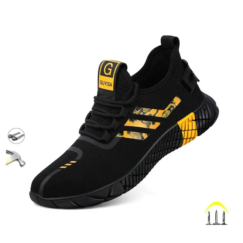 

Labor Protection Shoes Men's Fashion Light Anti Impact Puncture Comfortable Anti-Skid Work Safety Shoes