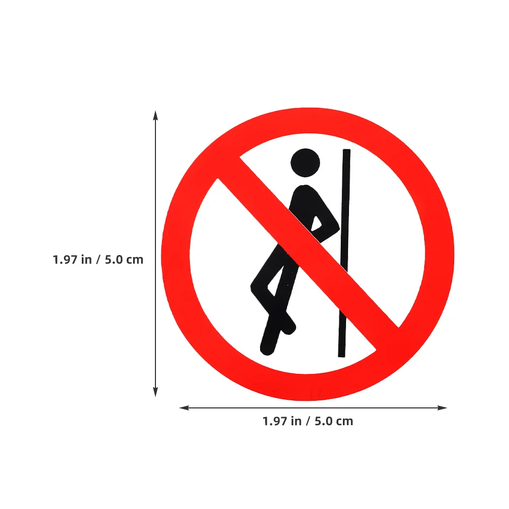 10Pcs No Leaning Sign Stickers Eye-Catching Safety Warning Decals for Workshops Smooth Surfaces Warning Stickers