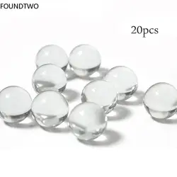 Marbre massif en verre transparent pour tir à la fronde, piste de marbre, jeux de billes traditionnels, IkTransparent, 10mm, 14mm, 16mm, paquet de 20 pièces