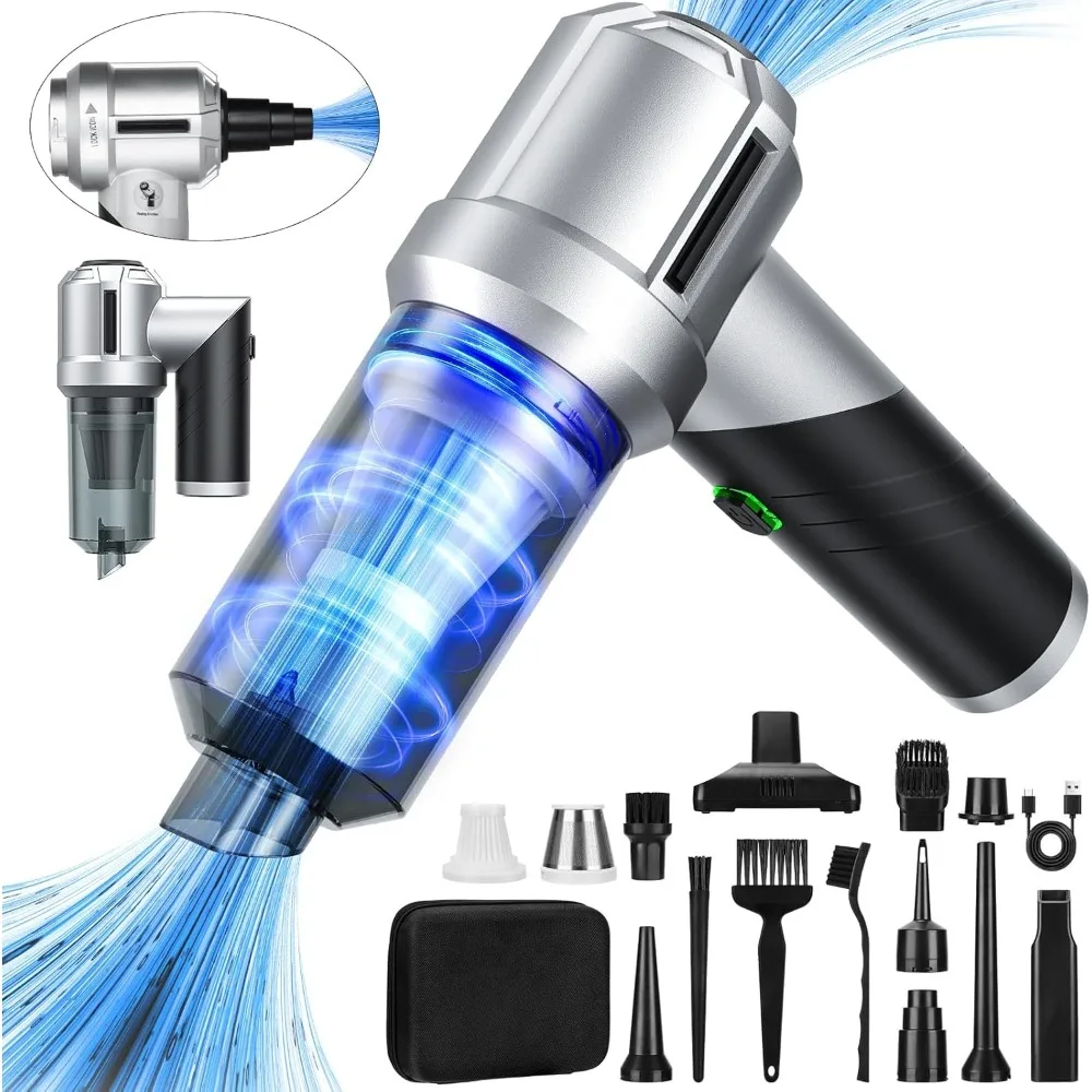 

Arify Pro Car Vacuum Portable Cordless with 18000PA Super Suction, 4 in 1 Portable Air Blower/Car Vacuum 90°Foldable Handheld Re