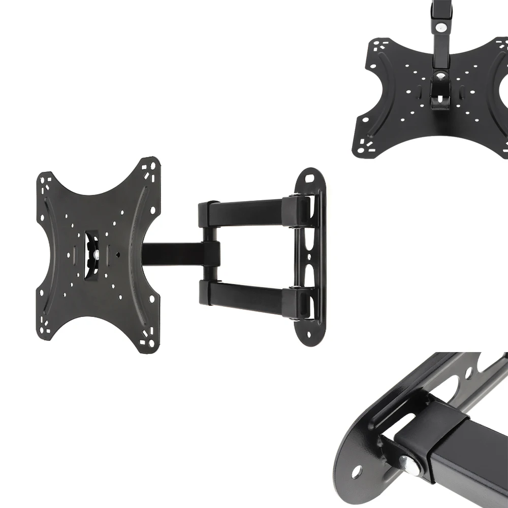 20กก.14-42นิ้วTV Wall Mount Bracketแบนแผงกรอบทีวีสนับสนุน15องศาเอียงสําหรับLCD LED MonitorแบนPan