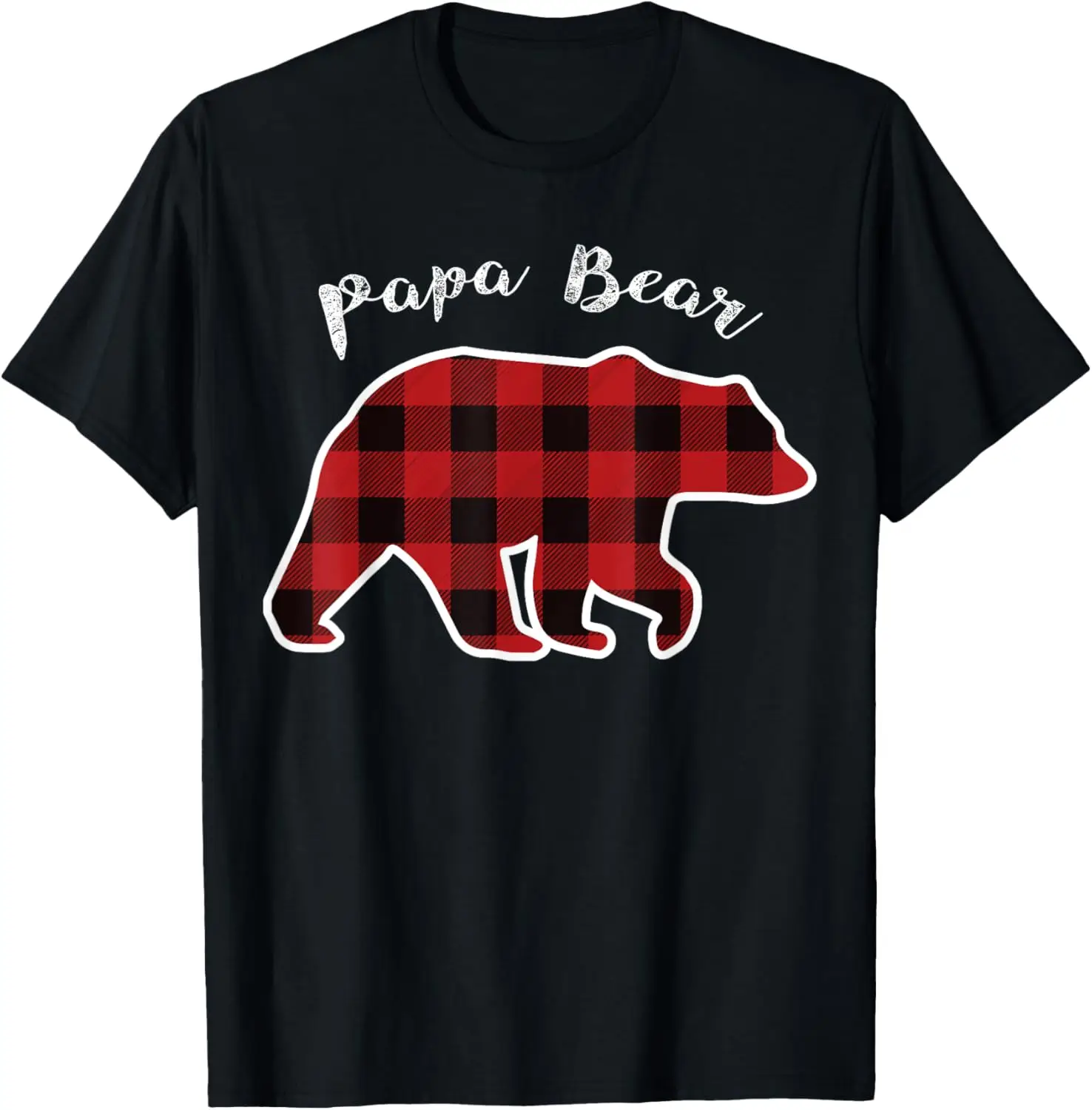 

PAPA BEAR | Мужская красная клетчатая рождественская пижама, семейная подарочная футболка для папы