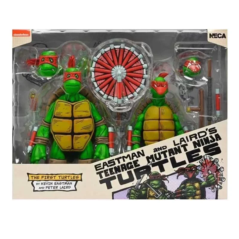 Op voorraad: NECA 54407 TMNT 40th Anniversary The First Turtles Sketch Set, exclusief voor SDCC 2024, 7 cm actiefiguur, officieel verzamelobject.
