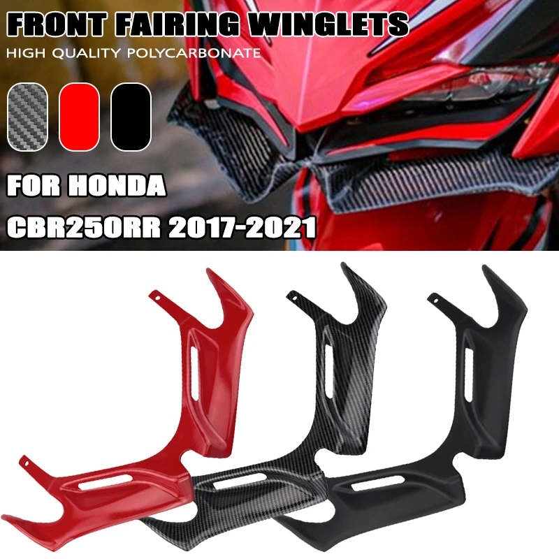 For Honda CBR250RR 2017-2023 Front Fairing Winglets Aerodynamic Wing Motorcycle CBR 250 RR 250RR Protection Guard Shell Cover