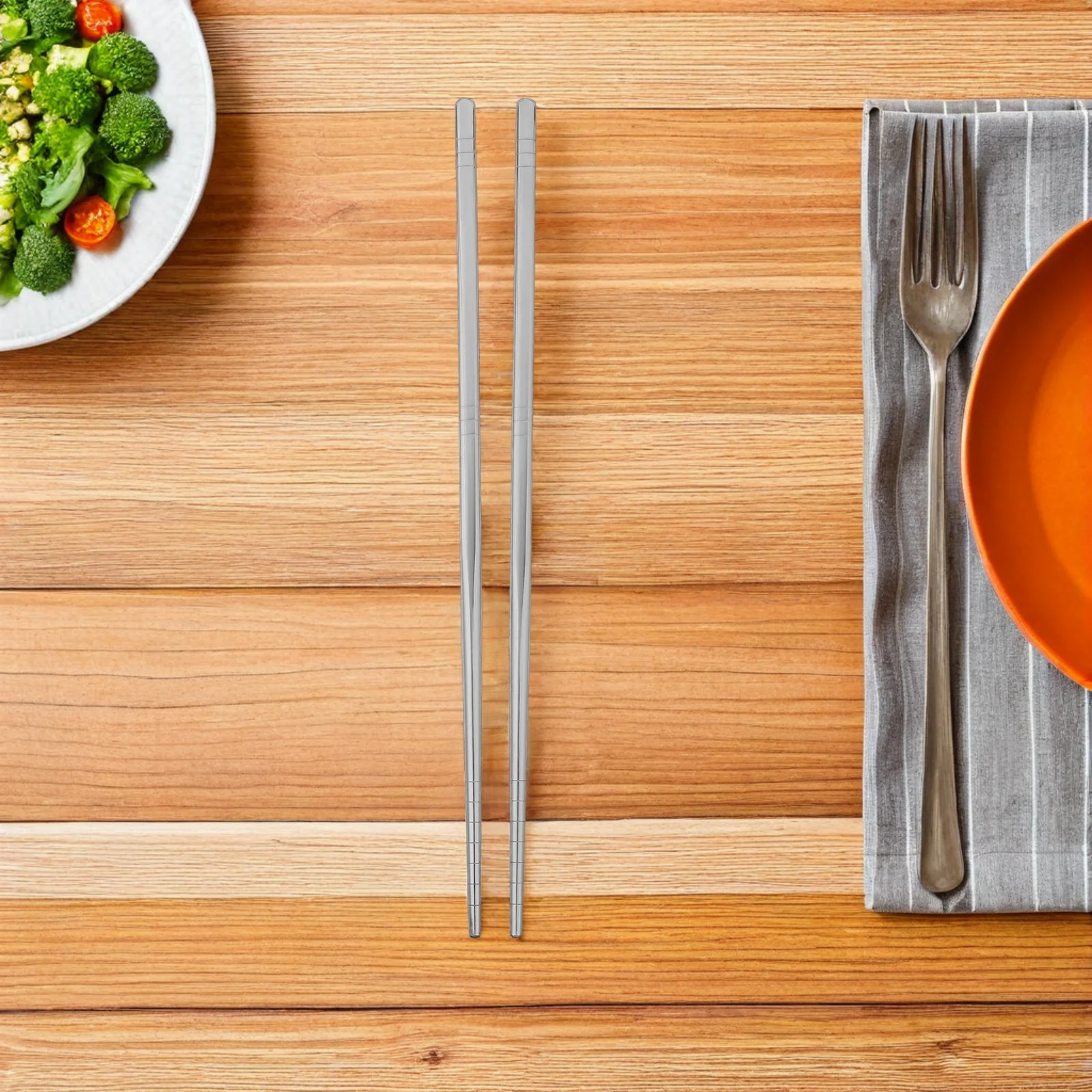 

5Pairs Stainless Steel Chopsticks Set Reusable Metal Dishwasher Safe for Home Kitchen Canteen Parties Cooking Dining