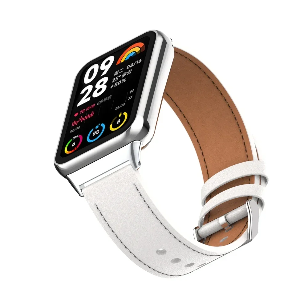 Leather Strap for Xiaomi Mi Band 8 9 Pro Smartwatch Bracelet Watchband Accessory for Redmi Watch 4 Replacement Wristband