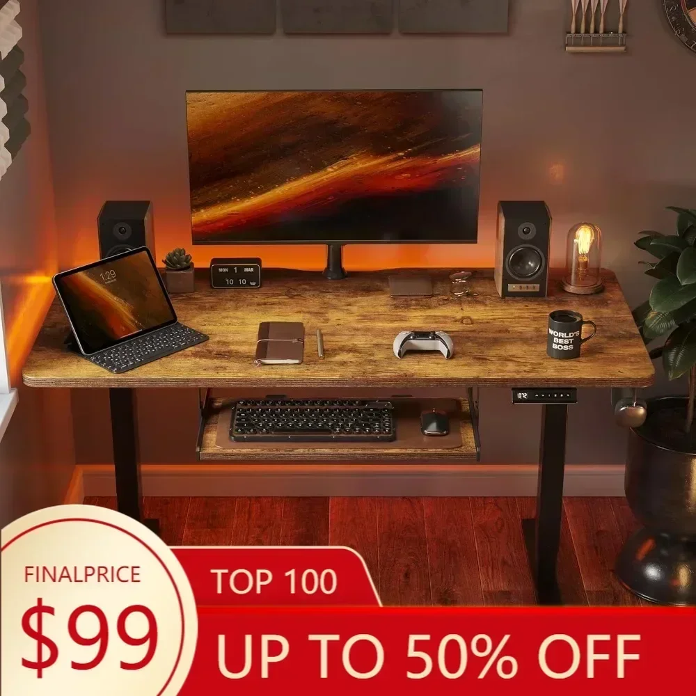 

Горячая распродажа: Регулируемый по высоте стол FEZIBO для работы стоя с выдвижной полкой для клавиатуры, 55 x 24 дюйма, с функцией памяти настроек, для дома и офиса