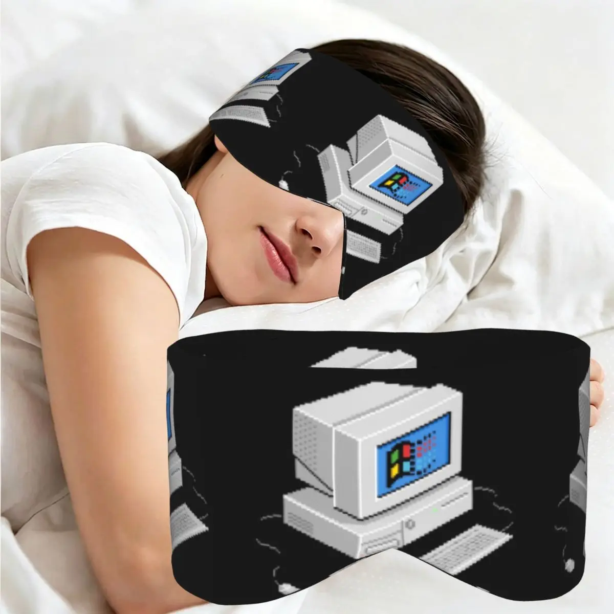 Windows Vaporwave sleep eye mask Light Blocking Portable Eye Cover for Girls Boys Home Sleeping Party Gift Eyeshade eyepatch