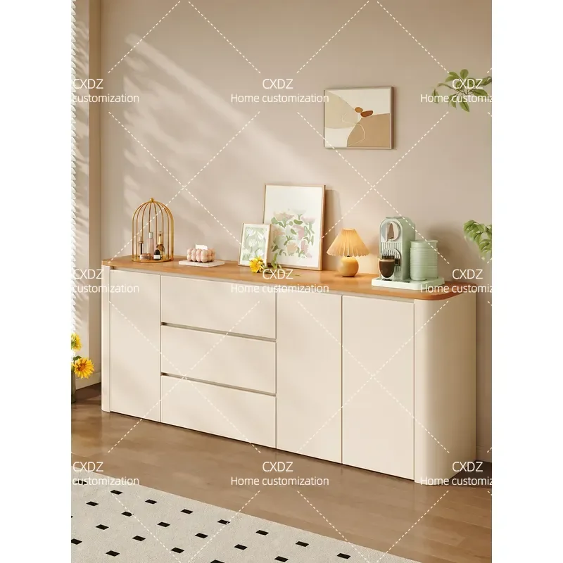 Dining Side Cabinet Integrated Storage Wall Mounted Small Apartment Large Capacity Tea Cabinet Living Room Locker