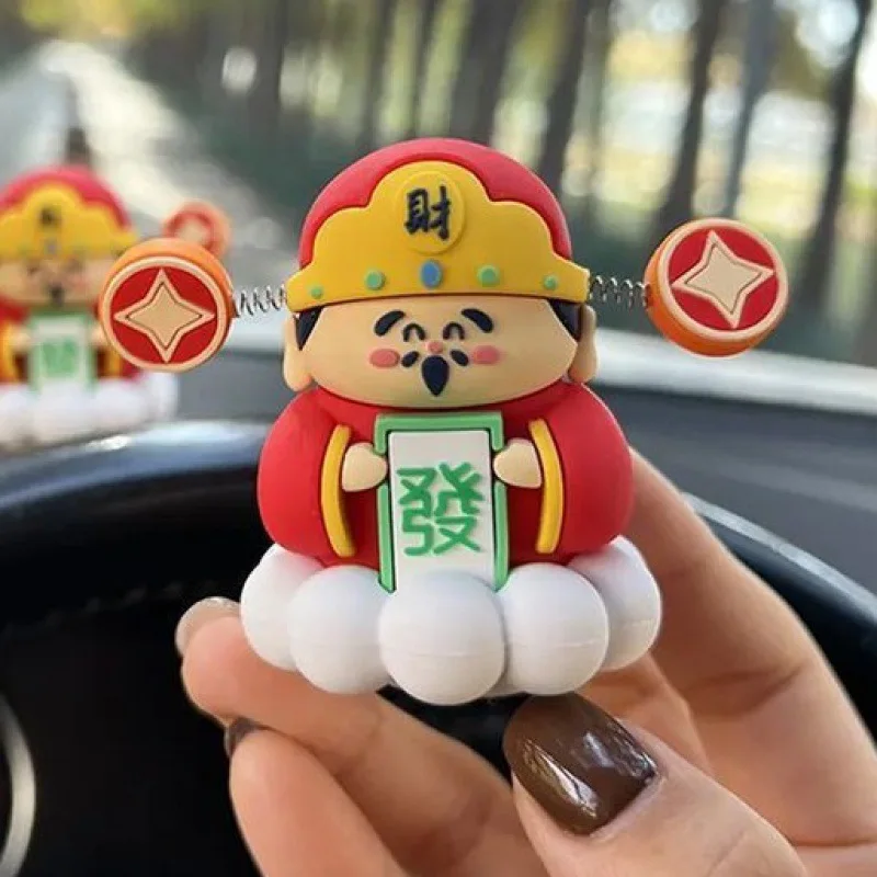 2024 New Lucky God Of Fortune Toy Model Desktop Decorative Small Ornaments Car Center Console Decorative Supplies Best Gifts