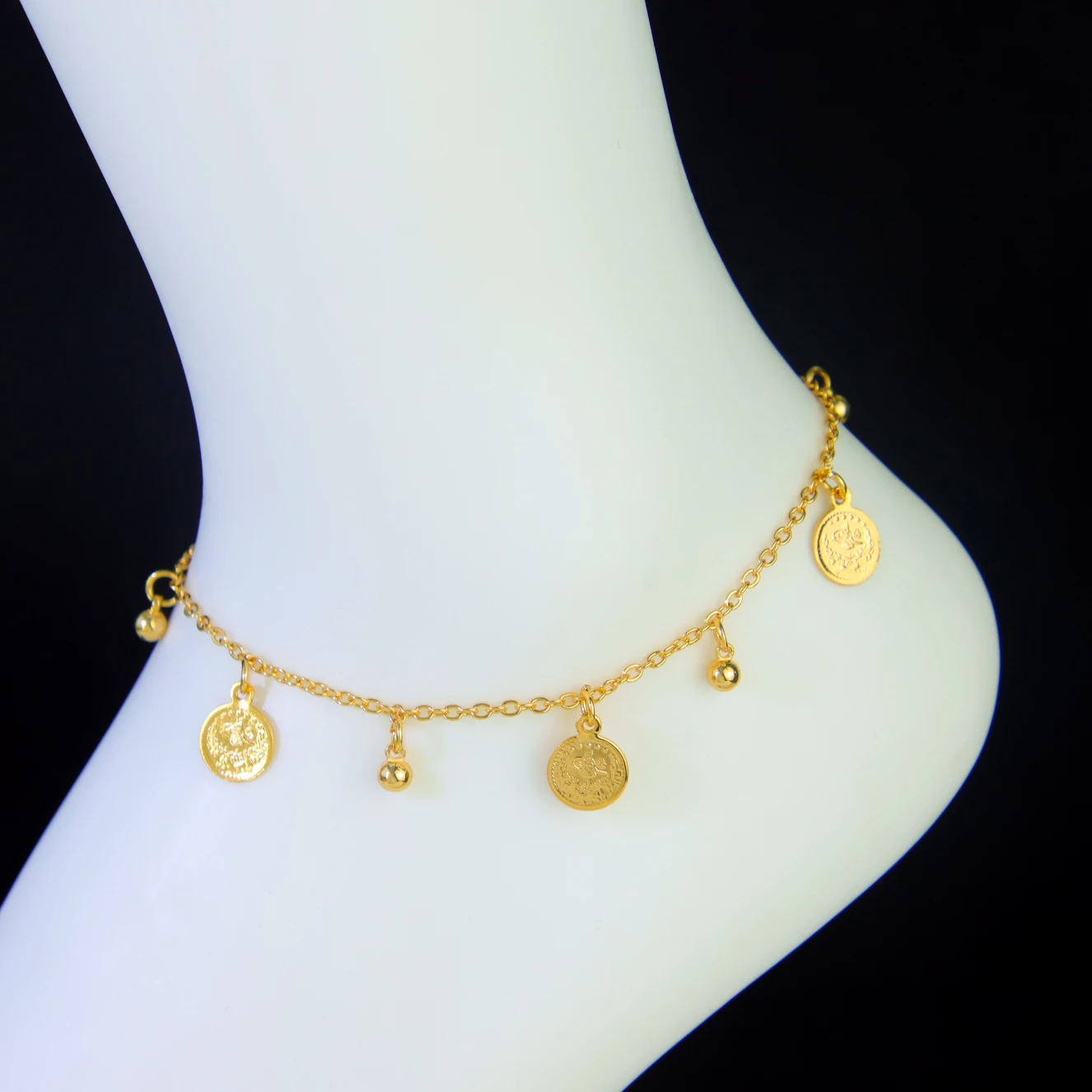 Arabische Mode Fußkettchen 21k Vergoldet Türkische Münzen Vintage Fußarmband Nigeria Islamischer Frauen Brautschmuck – Detail 26