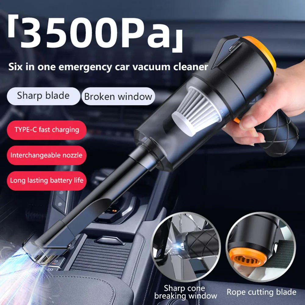 Wireless Handheld Vacuum 1200mAh Car Vacuum USB Charging Deep Cleaning Handheld 3500pa Suction For Home Car Pet Hair And Office