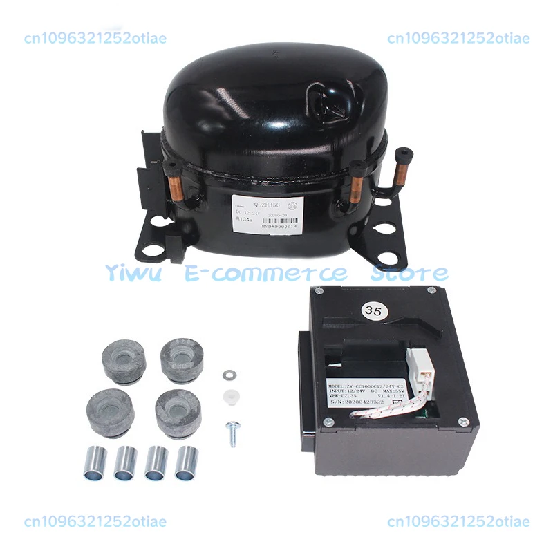 NEW Qdzh35G Dc Compressor Car Refrigerator Air Compressor R134Ar600A12/24Vdc Series Car Refrigeration BB