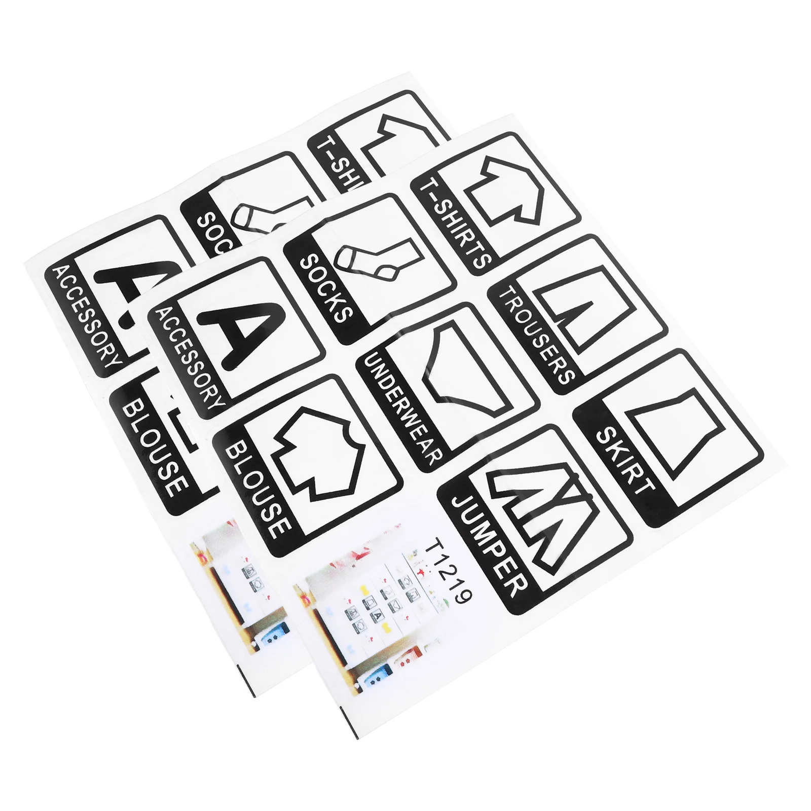 2 قطعة ملصقات تصنيف الملابس ملصقات كبيرة لخزانة الملابس مضمد المنظم الملابس ذاتية اللصق نوع الشارات غرفة نوم #6