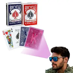 Kızılötesi Mürekkep Güneş Gözlüğü ve İşaretli Kartlar Kontakt Lensler için Görünmez Mürekkepli Bisiklet Sürücüsü Geri Hile Kartları