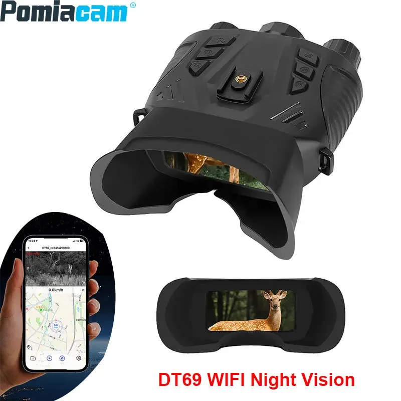 

Head-mounted 2.4inch 2.5K HD 15MP Binocular Night Vision DT69 WIFI 8X Digital Zoom IR Telescope Recorder for Hunting Camping