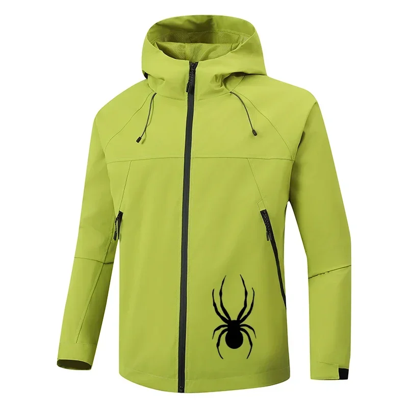 เสื้อแจ็คเก็ตฤดูใบไม้ร่วงและฤดูหนาวสำหรับปีนเขาและปั่นจักรยานแขนยาวสำหรับผู้ชาย เสื้อกันลมและกันน้ำที่ทันสมัย