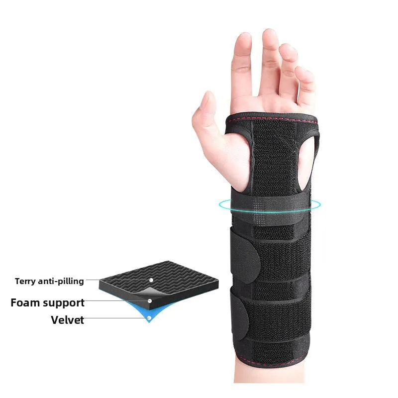 Фиксированный ремешок, зажим для ремешка на руку, защитное снаряжение, поддержка запястья, стальной пластинчатый зажим, дышащий запястье