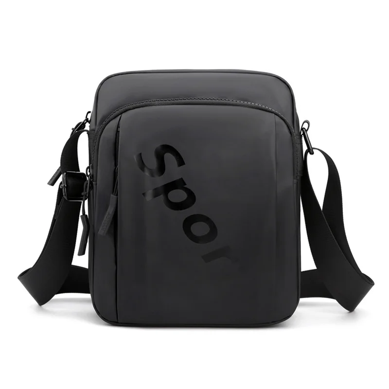 Bolsas de ombro masculinas em nylon, tiracolo com letras, bolsas de viagem casual no peito, alta qualidade, nova moda, 2024