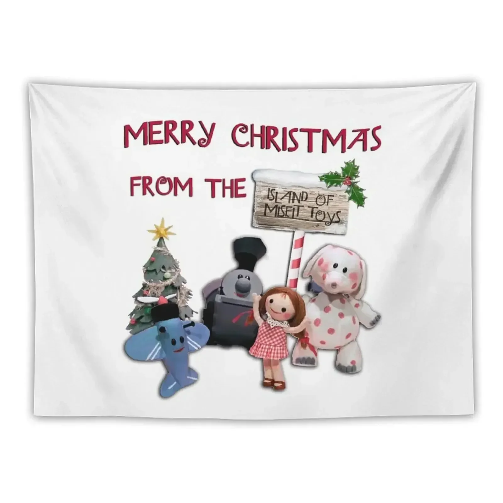 

Merry Christmas from the Island of Misfit Toys Tapestry Luxury Living Room Decoration Things To The Room Tapestry