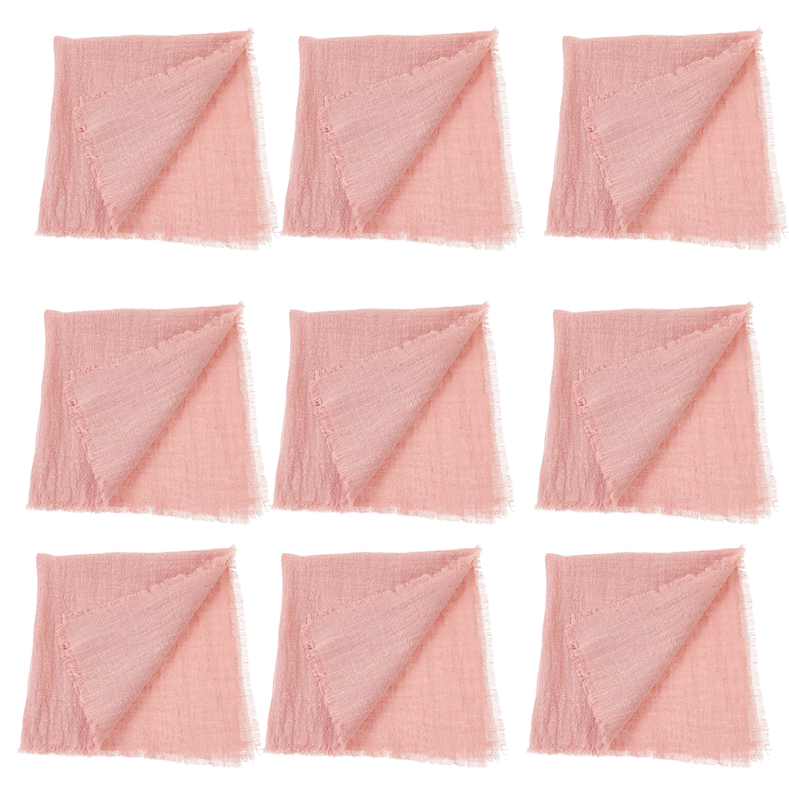 

10pcs Cotton Linen Napkins Wedding Party Table Cloth Serviette Multi-Use Reusable Washable Soft Western Restaurant Home Kitchen