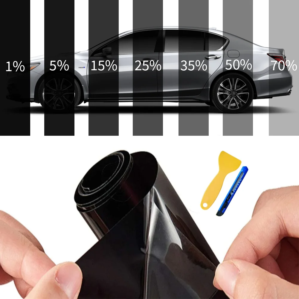 50cmx3/6m Car Window Privacy Tint Film Auto Vinyl Anti Look Glass Sticker Foils Ceramic Summer Solar UV Protector Mirror Films