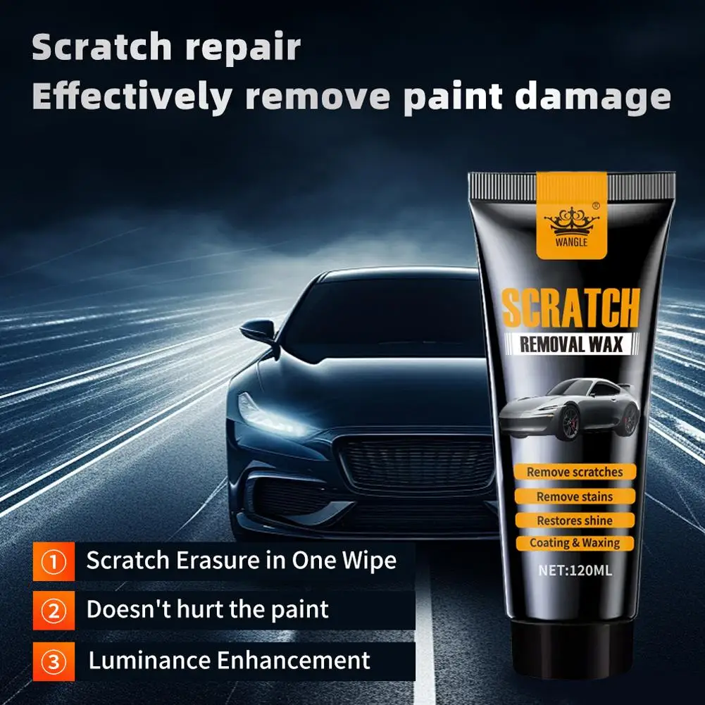Car paint scratch remover and repair wax 120ml Remove Surfaces Scratches Repair Wax with Sponge Deep Scratch Repair Agent