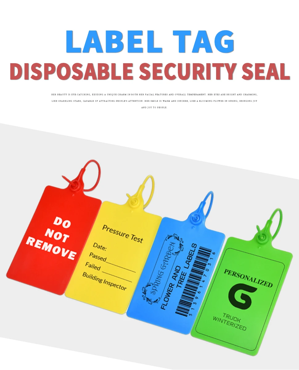 100PCS Plastic Tags Tamper Proof Shipping Tags Costom Hanging Labels Waterproof Security Seals Writable Marker Ties