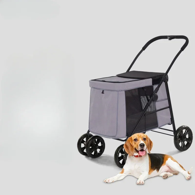 Oversized Large Dog Outdoor Pet Cart Universal Large Dog Pet Cat Cart Foldable