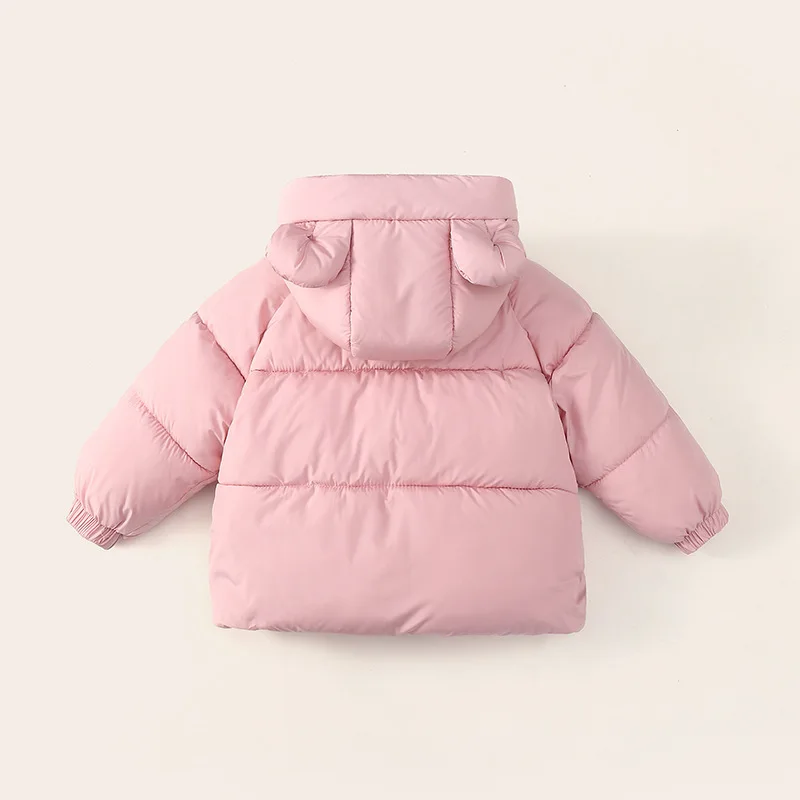 Kleinkinder Kapuzen-Daunenjacke aus Baumwolle 2026 Herbst Winter Baby Jungen Mädchen 3D Tierohren Niedliche Cartoon-Reißverschluss Warme Dicke Oberbekleidung – Detail 8