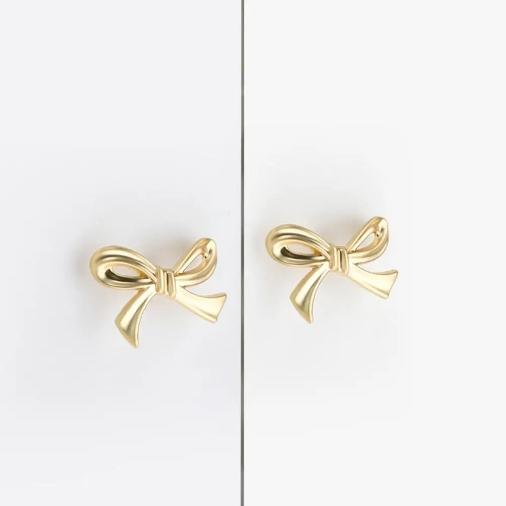 Decorative Zinc Alloy Drawer Handle Vintage Bow Shape Cabinet Pulls Stylish Furniture Knobs Home Decor