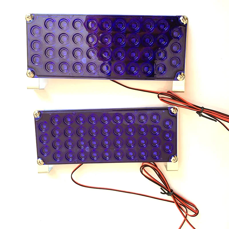 

New LED square flashing light, blue emergency fire truck warning light, ambulance 12-24V indicator signal beacon light