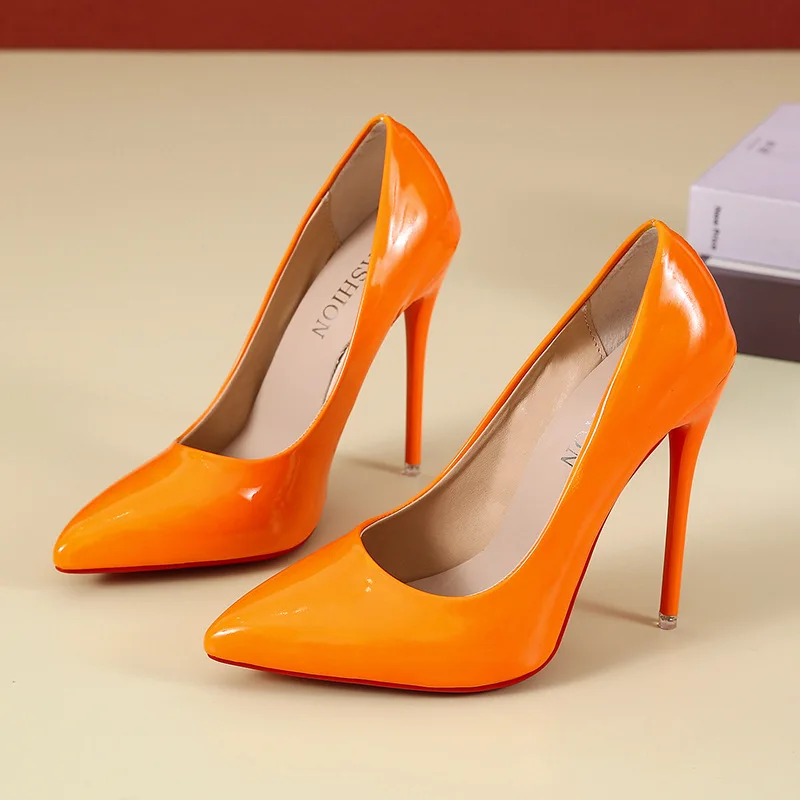 Large Size High Heels Women 2025 Spring and Autumn Stiletto Pointed Toe Fashion Solid Color Shallow Mouth Women\'s Shoes