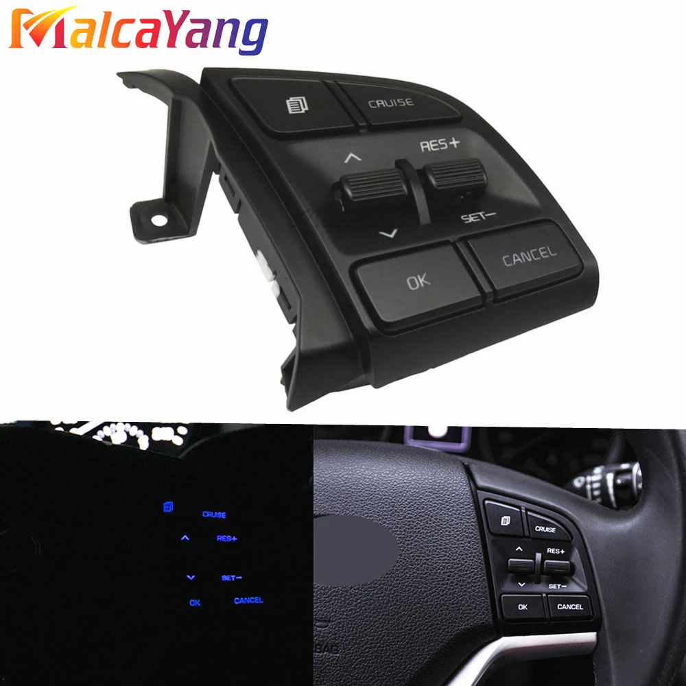 Steering Wheel Cruise Control Button Switch Button 96720D3200 For Hyundai Tucson IX35 2015 2016 2017 2018 2019 1.6T/2.0 Auto Par