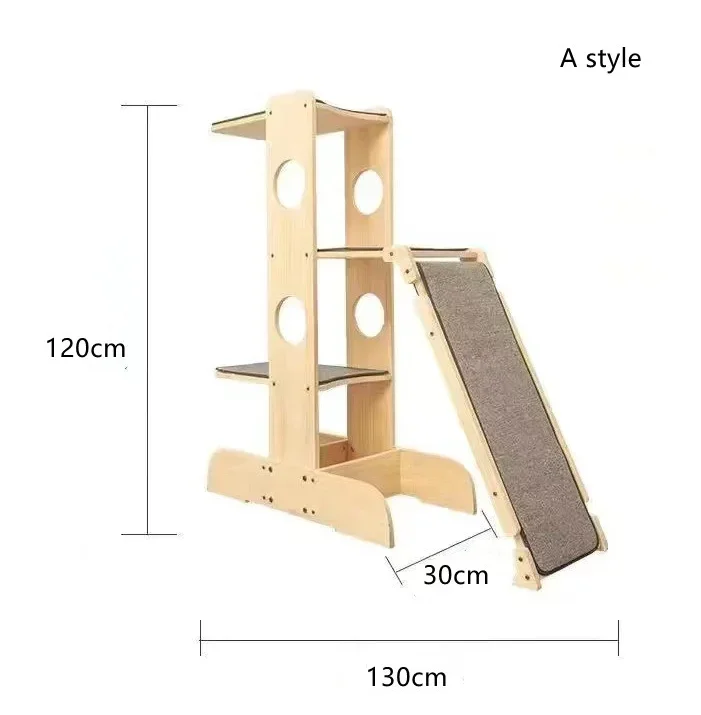 Large solid wood jumping platform catch cat climbing frame  Scratching Post Cat Climbing