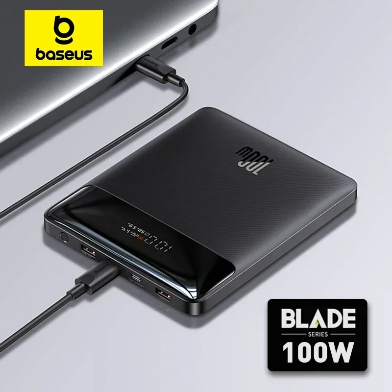 

Baseus 100W Power Bank 20000mAh Type C PD Fast Charging Powerbank Portable External Battery Charger for Notebook with 100W Cable