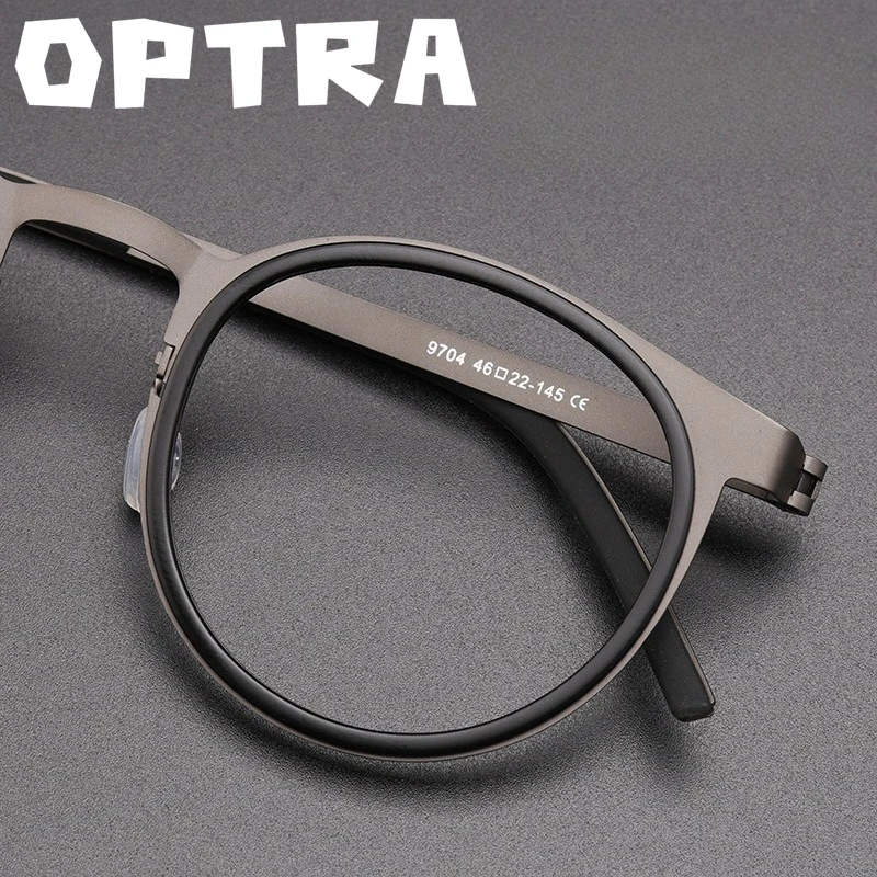

OPTRA Titanium Ultralight Anti-Fog Function Reading Glasses Men Anti Blue Ray Eyeglasses Customized Prescription Optical Eyewear