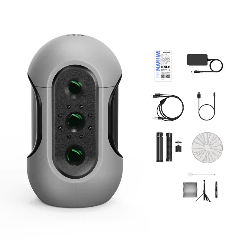 

3DMAKERPRO Mole 3D Scanner 0.02mm Accuracy 0.07mm Resolution 190g Lightweight 3D Scanning Machine