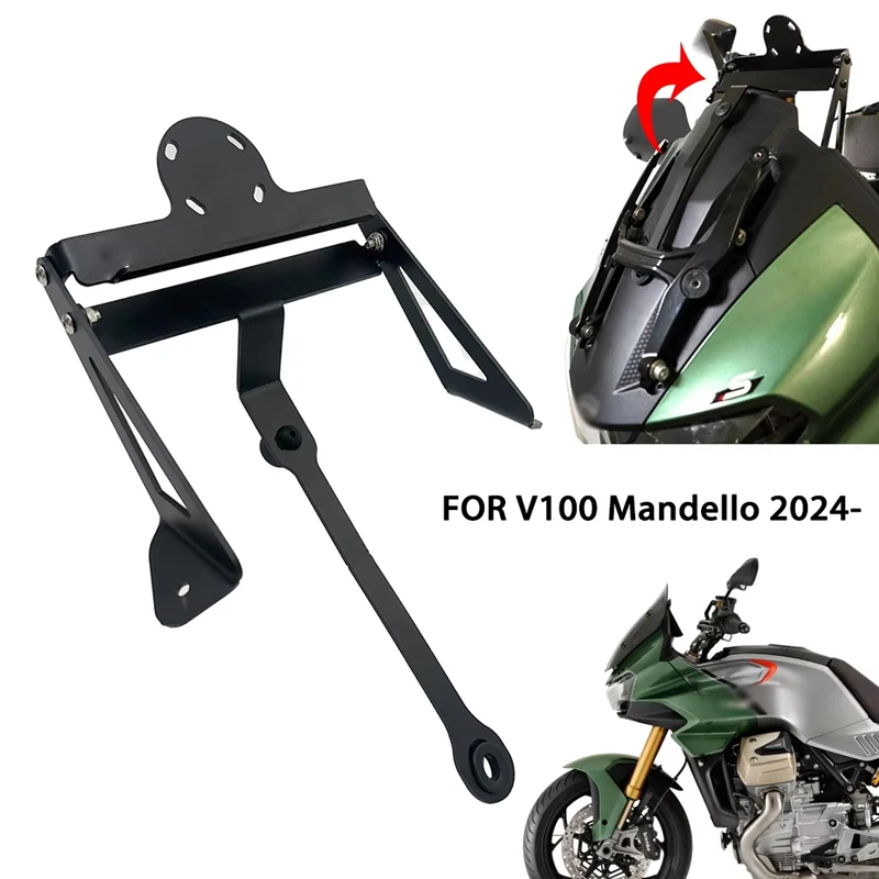 V100 Motorcycle Windshield Navigation Bracket Phone Charging Holder FOR Stelvio V100 2024 2025