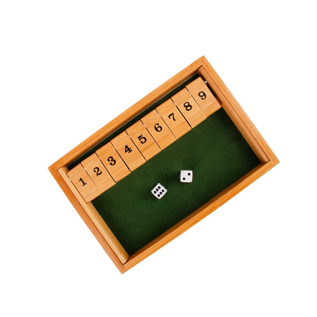 Classic Flop Game Digital Number Game Dice Gift Wooden for Home Party Ktv