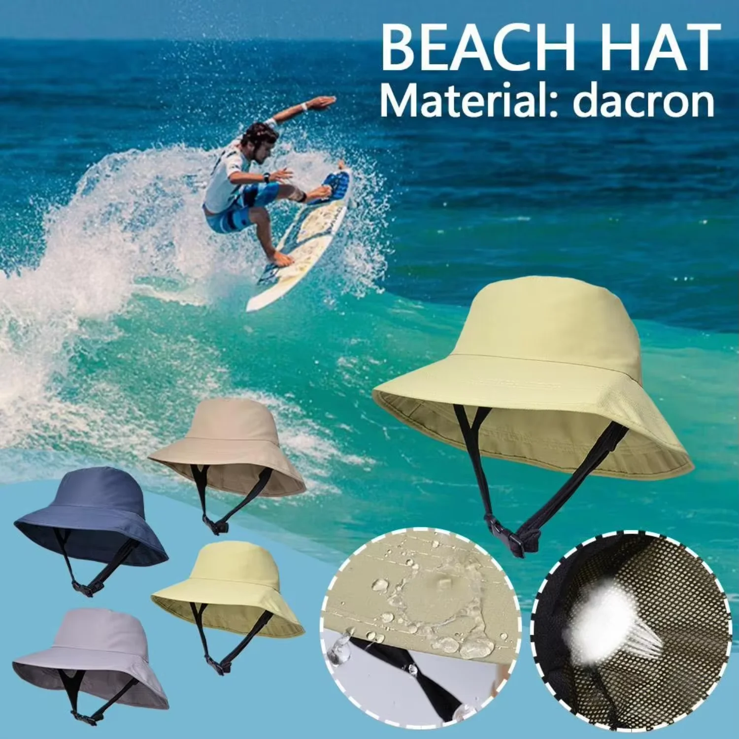 Summerbeach Sun Protection Surfing Hat  Men Fashion UV-proof Sun Hat Summer Light And Breathable Outdoor Fisherman Hat Z9K9