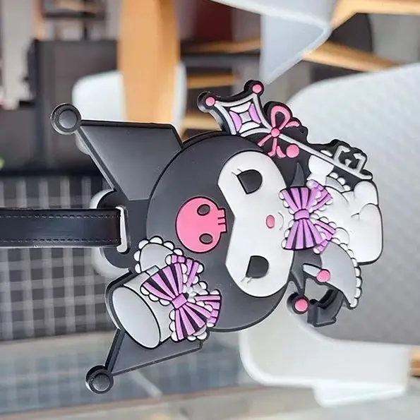 

Sanrio Hankyodon Travel Accessories Luggage Tag Hello Kitty PVC Suitcase ID Addres Holder Baggage Boarding Tags Portable Label