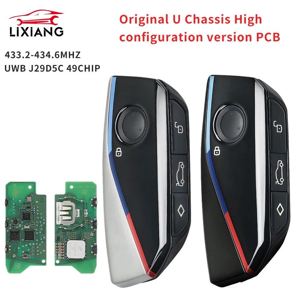 LX OEM U Chassis PCB IYZBK1 UWB J29D5C 49CHIP 433MHZ Car Remote Key For BMW1 2 X1 X2 IX1 1X2 U06 U10 U11 U12 MINI Countryman