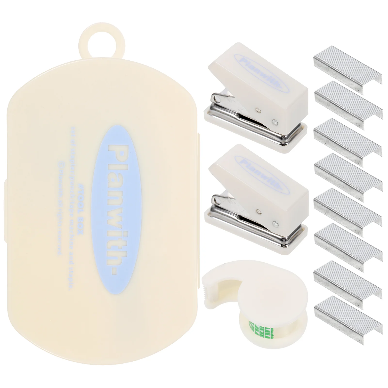 Hand Tool Box No Staple Stapler Travel Office Supply Kit DIY Mini Cute Heavy Duty